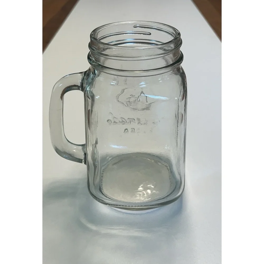Tito's Handmade Vodka Embossed 16 oz. Glass Mason Jar Mugs - Set of 4